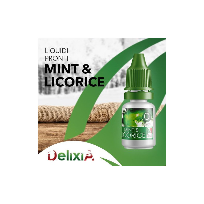 Liquide prêt à vaper Delixia 10ml - Menthe & Réglisse