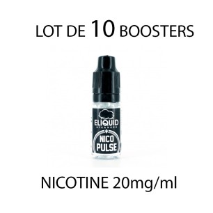 Lot de 10 Boosters de nicotine 50PG/50VG Eliquid France