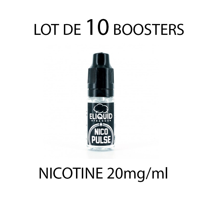Lot de 10 Boosters de nicotine 50PG/50VG Eliquid France Lot de 10 Boosters de nicotine 50PG/50VG Eliquid France