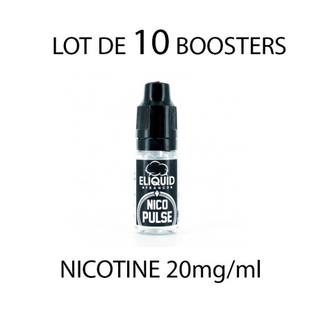 Lot de 10 Boosters de nicotine 50PG/50VG Eliquid France