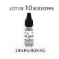 Lot de 10 Boosters de nicotine 20PG/80VG Lot de 10 Boosters de nicotine 20PG/80VG