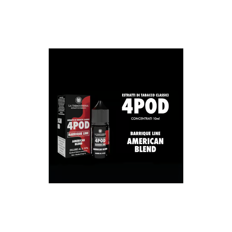 Concentré American Blend La Tabaccheria - Organic 4Pod -10ml