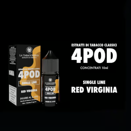 Concentré Red Virginia La Tabaccheria - Organic 4Pod -10ml