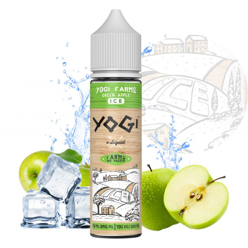 Liquide prêt-à-vaper Yogi - Farms Green Apple Ice - 50ml